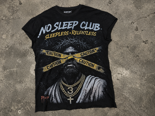 MIDNIGHT SAINT CUT SLEEVE TEE